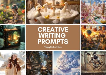 Preview of Creative Writing Prompts Photos Pictures for Centers electronic copy