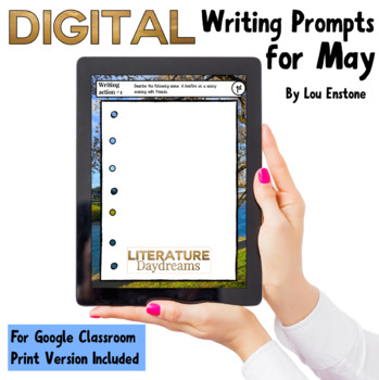 Preview of Creative Writing Prompts for May (Digital & Print)