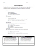 Creative Writing Prompts with Rubric - GREAT EXTENSION ACTIVITY!