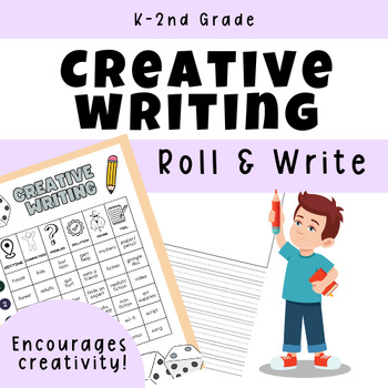 Preview of Creative Writing Roll & Write: K-2nd Grade