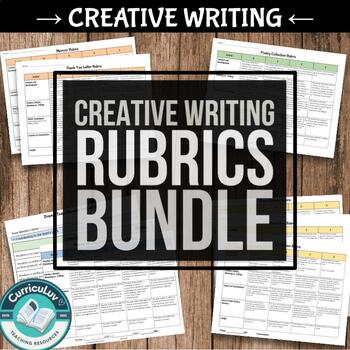 Creative Writing Rubrics Bundle- Assessment for Short Stories, Memoirs ...