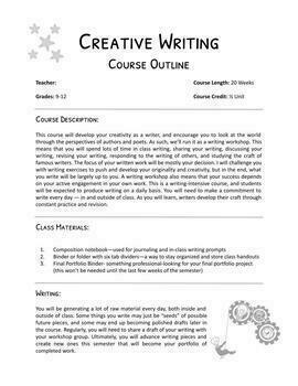 creative writing syllabus pdf