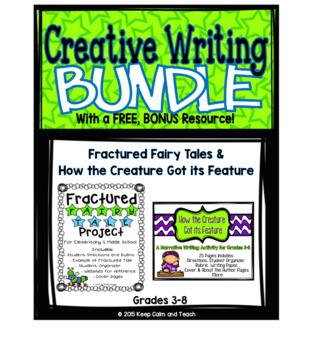 Preview of Creative Writing Set with Rubrics + BONUS resource