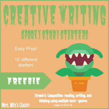 Preview of Creative Writing: Spooky Story Starters FREEBIE