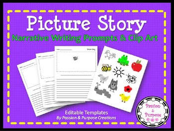 Preview of Writing with Editable Picture Prompts - Fun Story Writing Center!