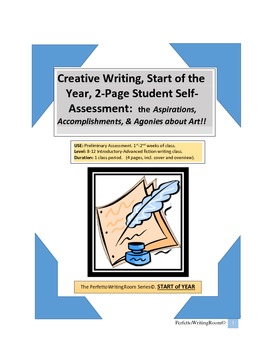 Preview of Creative Writing Student Self-Assessment and Class Expectation Handout