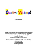 Creative Writing Syllabus