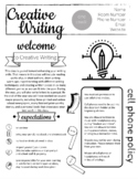 Creative Writing Syllabus - Easy to edit in google slides!