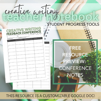 Preview of Creative Writing Teacher Notebook - Conference Feedback Notes