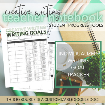 Preview of Creative Writing Teacher Notebook - Writing Goals Tracker