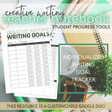 Creative Writing Teacher Notebook - Writing Goals Tracker