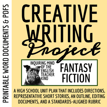 Preview of Creative Writing Unit Plan for Fantasy Fiction and Tall Tales (Printable)