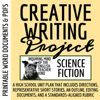 Preview of Creative Writing Unit Plan for Science Fiction Narratives (Printable)