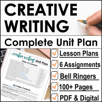 Preview of Creative Writing Unit for High School w/ Lesson Plans, Assignments, & Activities