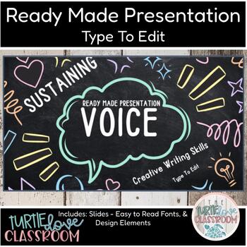 Preview of Creative Writing Voice Ready Made Presentation - Ready To Edit! Mini Lesson