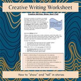 Creative Writing Worksheet: Show, Don't Tell