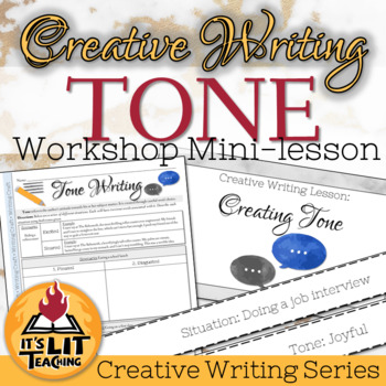 Preview of High School Creative Writing Workshop: Tone Mini Lesson and Activity