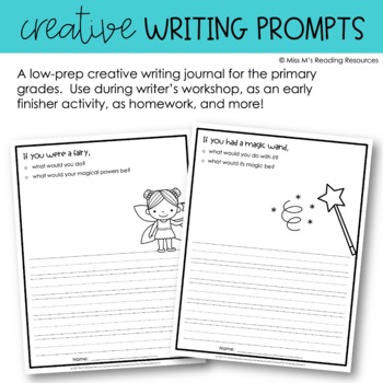 Creative Writing Prompts for Kindergarten by Miss M's Reading Resources