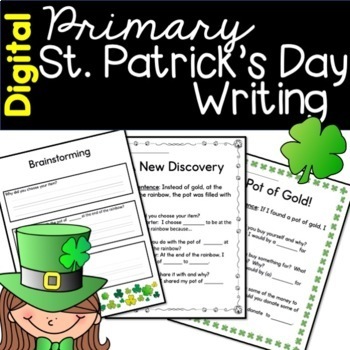 Preview of Creative Writing for St. Patrick's Day for Primary Grades l  DIGITAL