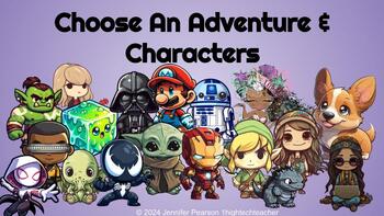 Preview of Creative Writing with Choose an Adventure & Characters
