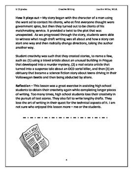 creative writing on newspaper