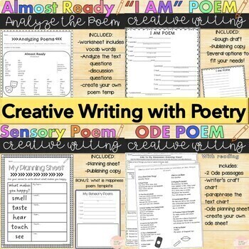 Creative Writing with Reading, Poetry, figurative language, Analyze