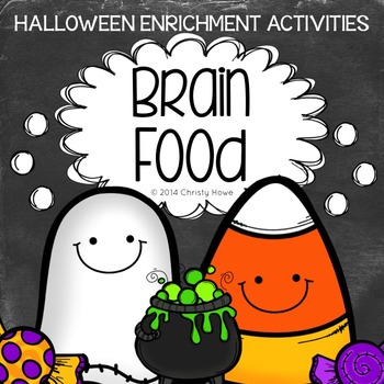 Preview of Creative and Critical Thinking Activities: Brain Food - HALLOWEEN!