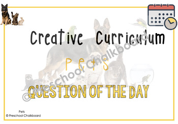 Preview of Creative curriculum: Pets study Question of the Day