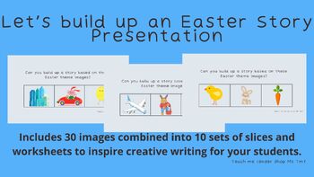 Preview of Creative writing. Build a story based on Easter theme. Power Point Presentation