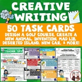 Creative Writing Activities 50 Task Cards Teacher Tips and Rubric