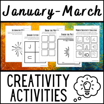 Preview of Creativity Activities Creative Thinking Printables for Enrichment Jan-March