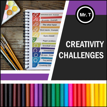 Preview of Creativity Challenges - Creative Thinking Activities - Early Finishers, No Prep