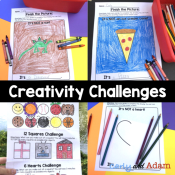 Preview of Creativity Challenges and Activities Morning Work, Brain Breaks, STEM Warm Up