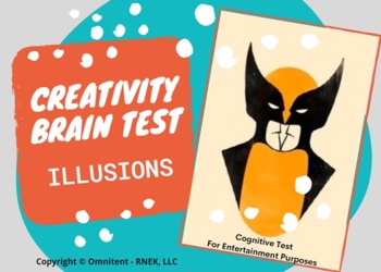 Preview of Creativity Cognitive Illusions Brain Test for Fun - Speech Therapy - Psychology