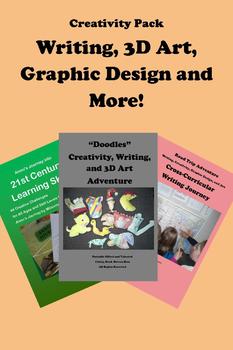 Preview of Creativity Pack -- Writing, Graphic Design, 3D Art and More! 70 Pages