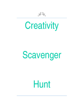 Preview of Creativity Scavenger Hunt
