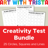 Creativity Test Trio: 25 Circles, 25 Squares and 25 Lines 