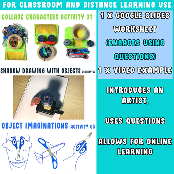 Preview of BUNDLE Object Play Art activity [Classroom and Distance Learning Use]