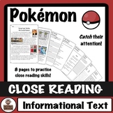 Pokémon Close Read and Worksheets/Activities - Satoshi Taj