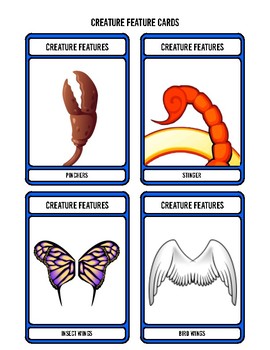 Preview of Creature Features - Animal Adaptations Cards - Science Center Activity