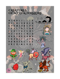 Creatures of Myth & Folklore - Word Search Puzzles