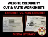 Credibile vs. Non Credible Websites Cut and Paste Workshee
