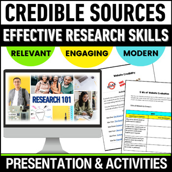 Preview of Credible Sources Analysis Activities - Media Literacy Unit - Conducting Research