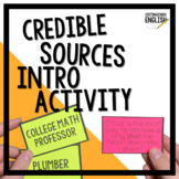 Credible Sources Introduction Activity for Middle School
