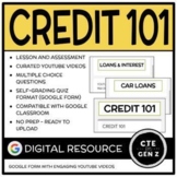 Credit 101 Digital Lesson & Quiz - Google Form - Self Grad