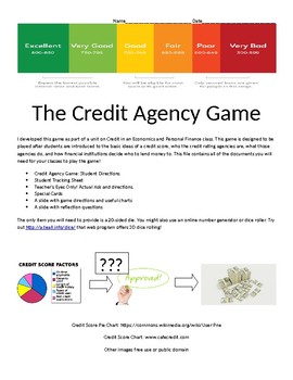 Preview of Credit Agency Game