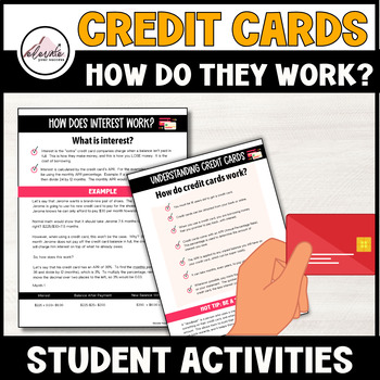 Preview of Credit Card Basics Interest Calculations & Real-life Activities for Teens