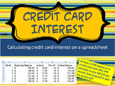 Credit Card Interest:  Calculating Interest on a Spreadsheet