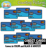 Credit Card Money Theme Counting Pictures Clipart {Zip-A-D