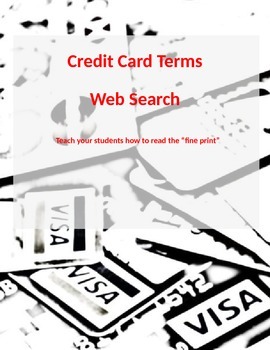 Preview of Credit Card Terms Web Search